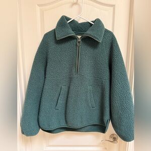 Madewell Forest Green Sherpa Fleece
